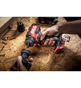 SKIL 3076 HC Taladro Percutor Multicabezal Compact «Brushless» - Brocas