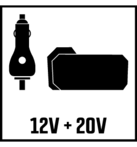 SKIL 3153 CA Compresor Inflador Sin Cable 20V - Cargador 12V + 20V